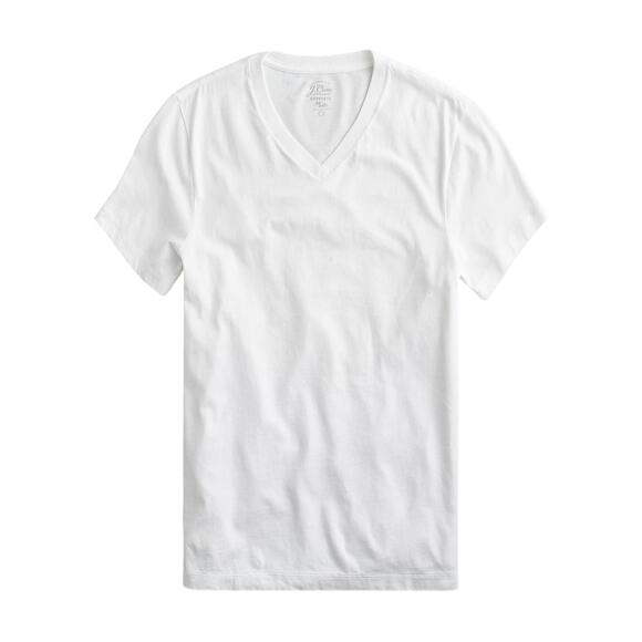 J. Crew Other - J.Crew Men's Broken-In Short Sleeve V-Neck T-Shirt White Size Large NWT